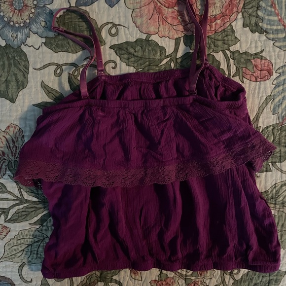 Fuchsia Ruffle Crop Top - Picture 3 of 5